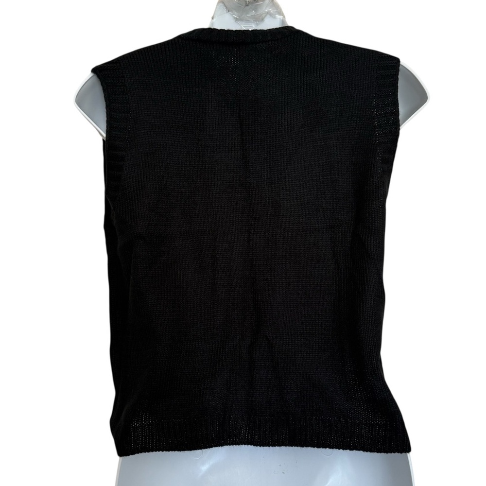NWT Romwe Fairycore Pumpkin Pattern Button Front Sweater Vest Size Small - Picture 4 of 8